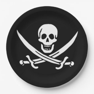 Vlag van Pirate Jolly Roger Papieren Bordje