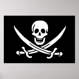 Vlag van Pirate Jolly Roger Poster
