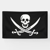 Vlag van Pirate Jolly Roger Spandoek (Horizontaal)