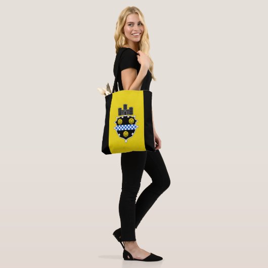 Vlag van Pittsburgh, Pennsylvania Canvas tas (Op model)