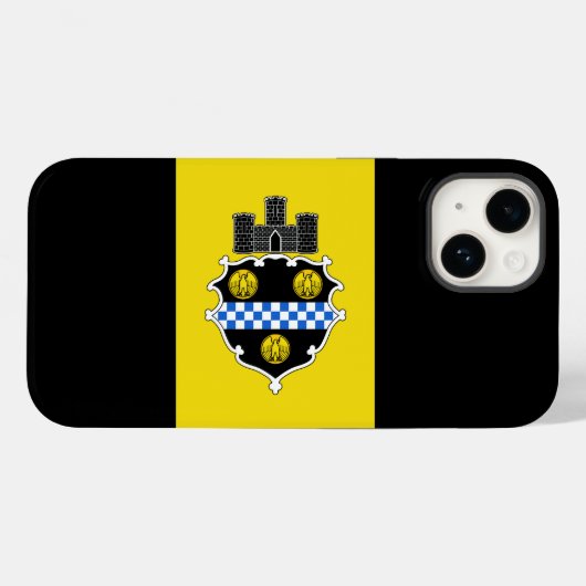 Vlag van Pittsburgh, Pennsylvania Case-Mate iPhone Case (Achterkant (horizontaal))