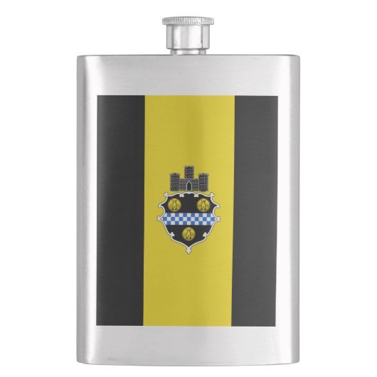 Vlag van Pittsburgh, Pennsylvania Hip Flask Flacon (Voorkant)