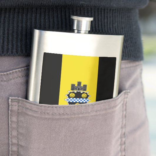 Vlag van Pittsburgh, Pennsylvania Hip Flask Flacon (Voorbeeld)