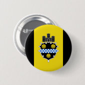 Vlag van Pittsburgh, Pennsylvania Pinback Button (Voorkant /achterkant)