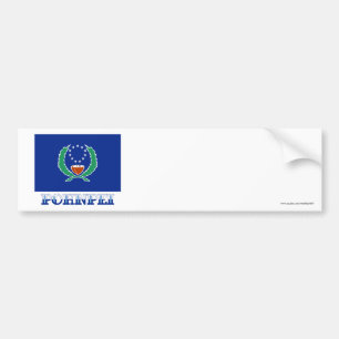 vlag van Pohnpei, met naam Bumpersticker