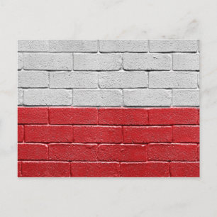 vlag van Polen Briefkaart