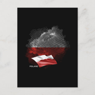 Vlag van Polen Briefkaart