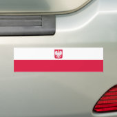 Vlag van Polen Bumpersticker (Op auto)