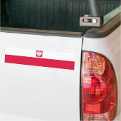 Vlag van Polen Bumpersticker (Op Truck)