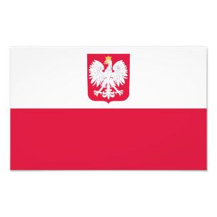 Vlag van Polen Foto Afdruk