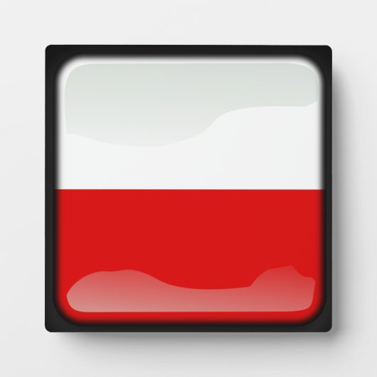 vlag van Polen Fotoplaat (Voorkant)