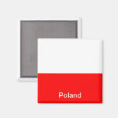 vlag van Polen Magneet (Voorkant / Achterkant)