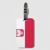 Vlag van Polen (met wapen) Bagagelabel (Voorkant (verticaal))