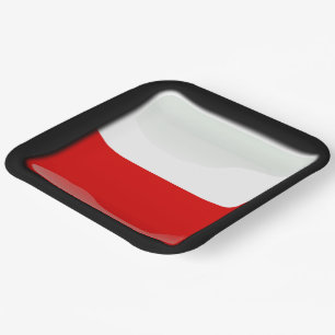 vlag van Polen Papieren Bordje