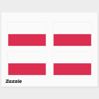 Vlag van Polen | Poolse Nationale Vlag Rechthoekige Sticker
