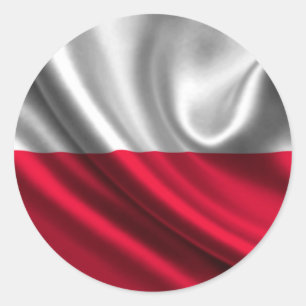 Vlag van Polen, Poolse vlag Ronde Sticker