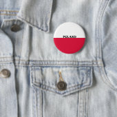 vlag van Polen Ronde Button 5,7 Cm (In situ)