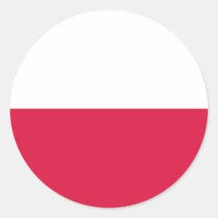 vlag van Polen Ronde Sticker