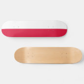 Vlag van Polen Skateboard (Horizontaal)