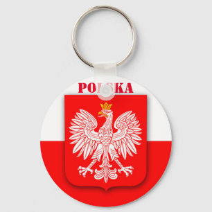 Vlag van Polen WK 2022 Voetbal Soccer Polska  Sleutelhanger