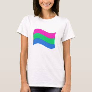 Vlag van Polyseksuele Pride Wavy T-shirt