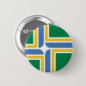 Vlag van Portland, Button Oregon Pinback (Voorkant /achterkant)