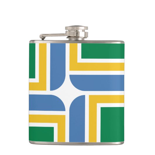 Vlag van Portland, Oregon Flask Heupfles (Voorkant)