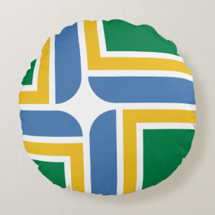 Vlag van Portland, Oregon Round Pillow Rond Kussen