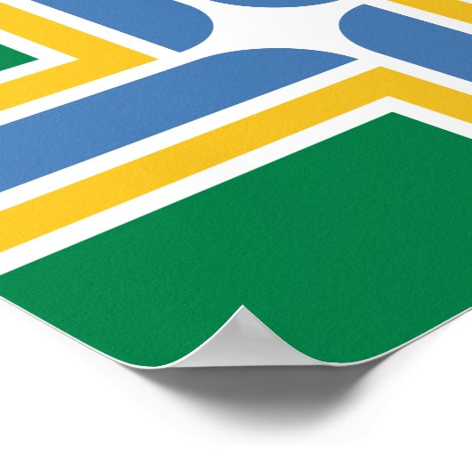 Vlag van Portland, Poster Oregon (Hoek)