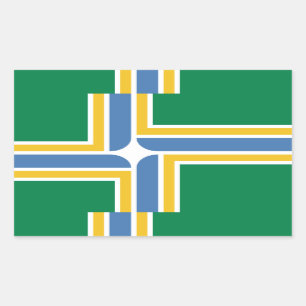 Vlag van Portland, rechthoekige oregon-sticker Rechthoekige Sticker