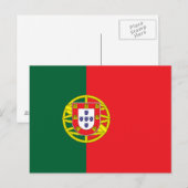 Vlag van Portugal Briefkaart (Voorkant / Achterkant)
