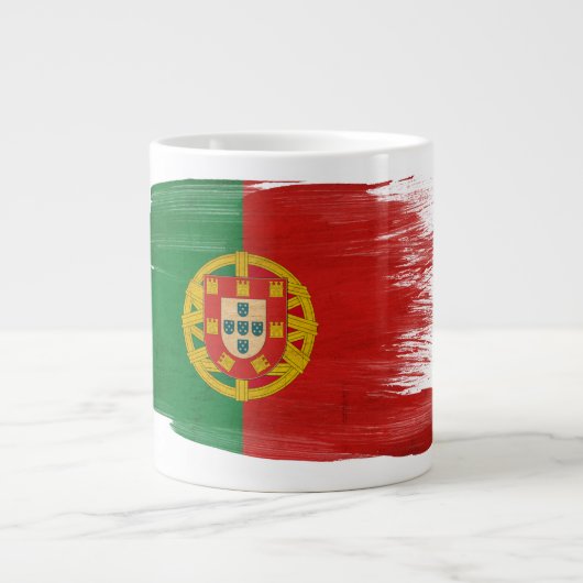 Vlag van Portugal Extra Grote Beker (Voorkant)