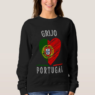 Vlag van Portugal Hart Grijo Stad Trui