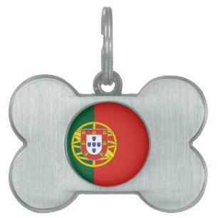 Vlag van Portugal Huisdieren Naamplaatje