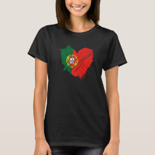 Vlag van Portugal Ik hou ervan Het zit in mijn DNA T-shirt