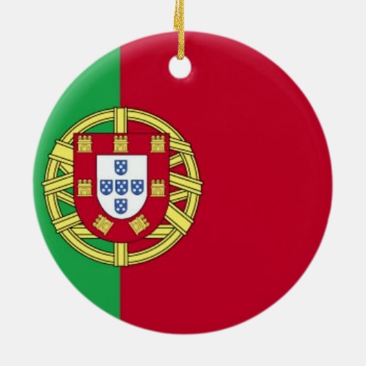 Vlag van Portugal Keramisch Ornament (Achterkant)