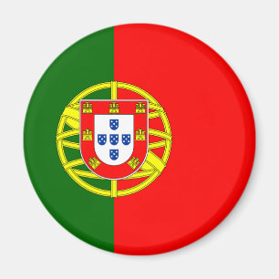 Vlag van Portugal Magnet (Rond) Magneet