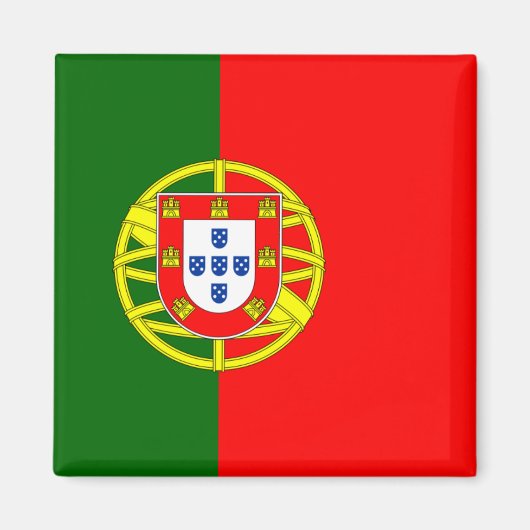 Vlag van Portugal Magnet (Vierkant) Magneet (Voorkant)