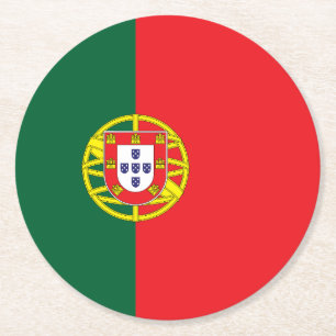 Vlag van Portugal Ronde Kartonnen Onderzetter