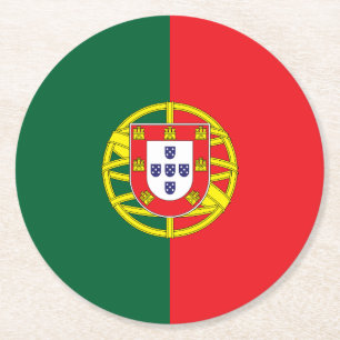 Vlag van Portugal Ronde Kartonnen Onderzetter