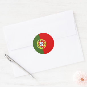 Vlag van Portugal Ronde Sticker
