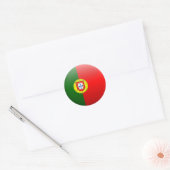 Vlag van Portugal Ronde Sticker (Envelop)
