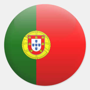 Vlag van Portugal Ronde Sticker