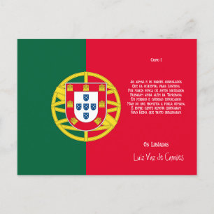Vlag van Portugal voor de feestdag in Portugal Briefkaart