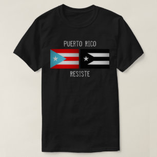 vlag van Puerto Ricaans en markering van verzet T-shirt