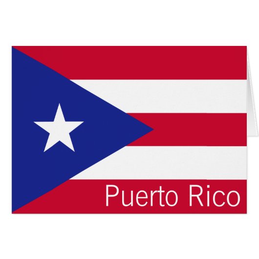 Vlag van Puerto Rico (Voorkant Horizontaal)