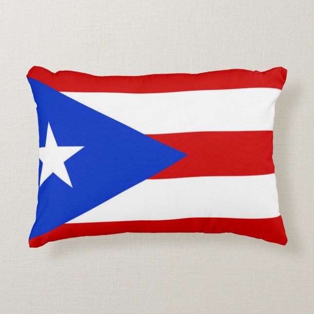 Vlag van Puerto Rico Accent Kussen (Voorkant)