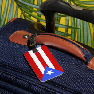 Vlag van Puerto Rico Bagagelabel