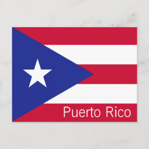 Vlag van Puerto Rico Briefkaart