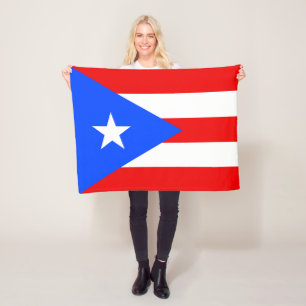 Vlag van Puerto Rico Fleece Deken
